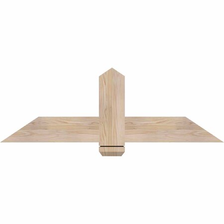 Ekena Millwork Eugene Smooth Timber Gable Bracket, Douglas Fir, 48"W x 16"H x 1 1/2"D x 5 1/2"F, 8/12 Pitch GBW048X16X0206EUG00SDF